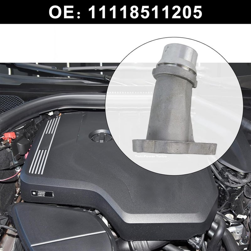 MUNIK 11118511205 Aluminum Engine Block Connector Pipe 2013-2021 for BMW 1 2 3 4 5 6 7 Series X1 X2 X3 X4 X5 F20 F45 F23 F22 F34 F36 F33 F32 G32 G12 G02 MINI F55 F56 Replat# V203560 503478 4010400 - Image 3